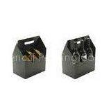 Black Folding Wine Packaging Recycled Paper Boxes for Six Bottles