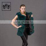 Factory Latest Fashion Coat Animal Fur Knitted Fox Fur Vest thumbnail-4