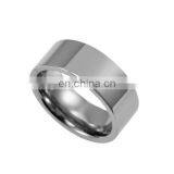 Wholesale Top Quality New Blank Design Men's Flat Ring High Polished Inside Titanium Ring thumbnail-5