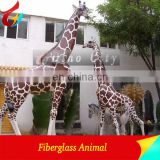 Artificial Fiberglass Outdoor Playground Giraffe Statue