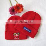 Ski Cap With 3D Embroidery Logo Knitted Hat Winter Hats Caps