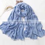 Lady Solid Color Rayon Scarves Shawls thumbnail-1