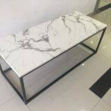 marble looking coffee table, living room