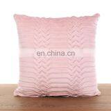 New Products Pink Velvet Wrinkle Cushion Cover/sofa Cushion Throw for Home Decor thumbnail-2