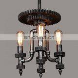 Retro Iron Industrial Chandelier Vintage Hanging Lamp thumbnail-3
