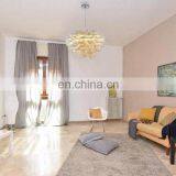 Ручная украшение для свадьбы из перьев. Современный светильник-висящий облако с LED для гостиной thumbnail-4