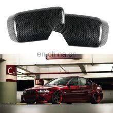 Rearview Mirror Covers For BMW E46 Car Styling Carbon Fiber Wing Door Rearview Heated Mirrors Cap 51168238375 51168238376 ABS thumbnail-2
