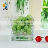 Square Glass Fruit Dish & Clear Glass Fruit Vessel & Clear Glass Square Fruit Bowl thumbnail-1