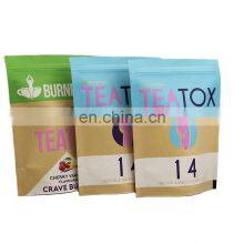 Customized Printing Standing Up Pouches Food Packaging Zipper Bags With Window Brown Paper Bag Kraft thumbnail-2