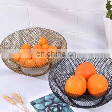 Black Wire Iron Mesh Vegetable Storage Fruit Bowl, Decorative Black Wire Basket thumbnail-5