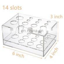 Clear Acrylic Makeup Brush Holder Acrylic Makeup Brush Organizer With 14 Slots thumbnail-5