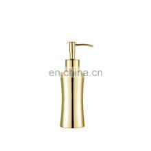 Home Bathroom Dispenser Liquid Soap Slim Shape Gold Chrome Plated Hand Soap Dispenser Stainless Steel Soap Dispenser thumbnail-1