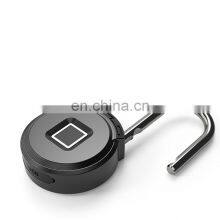 Door Suitcase Wall Cabinet Fingerprint Smart Padlock Waterproof IP65 Smart Digital Alarm Fingerprint Pad Lock Usb Charging thumbnail-4