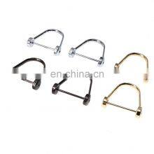 Bag Accessories Unique Shaped Detachable Screw Solid Zinc Alloy Shackle D Button Ring Buckle thumbnail-3