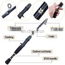 Carbon Fiber Ultralight Telescopic Fishing Pole 1.8-2.4m Spinning & Casting Rod Carbon Fiber Ultralight Travel Lure Fishing Rod thumbnail-5