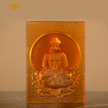 Customization Liuli Crystal Glass Craft Interior Home Buddha Brick Sculpture thumbnail-2