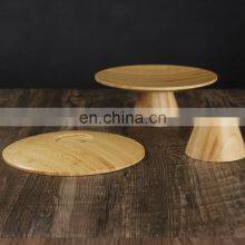 Kitchen & Tabletop Bamboo Tall Cake Display Tray Dessert Snack Pallet Dried Fruit Snack Bread Tasting Plate thumbnail-2
