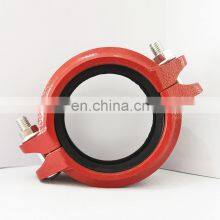 Grooved Pipe Fittings Steel Orange Industrial Clamp Connector Ductile Iron Fire Groove Clamp Factory Stock thumbnail-4