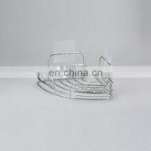 Hot Sales Adhesive Corner Shower Caddy Iron Wire Rack Bathroom Corner Shelf thumbnail-3
