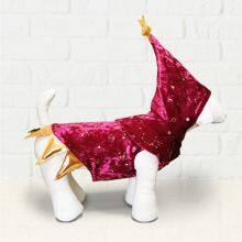 Wholesale Dog Dress Red/ Golden Star Cloak Dog Clothes/ Diamond Velvet Red Dog Clothes thumbnail-3