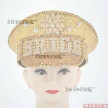 Bride Hat Single Party Party Carnival Gift Set with Diamonds American BRIDE Captain Hat