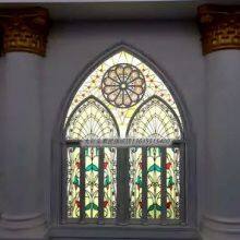 Tiffany Stained Glass Window For Home Decor Art Decorative Stained Glass Window Inserts Bespoke Rose & Dog Stained Glass Window thumbnail-1