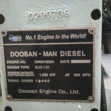 DOOSAN MAN 5L21/31 HFO Generator Sets 940KW 50HZ for Power Plants thumbnail-2