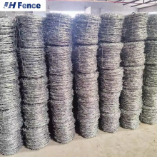 3kgs -50kgs 50 Kgs 500 Meters 1000 Meters Cheap Farm Hot Dipped Galvanized Fence Barbed Wire Mesh Length Price Per Roll for Sale thumbnail-4