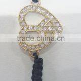 FASHION BRAIDED HEART PEACE ADJUSTABLE BRACELET thumbnail-2