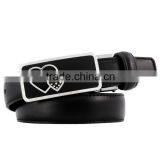 Fashion Women's Automatic Buckle Love Diamond Lady Leather Belt thumbnail-4