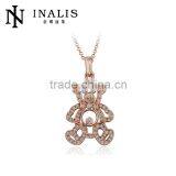 Korean's Newest Style 18k Crystal Bear Necklace Designs Necklace Vners thumbnail-1