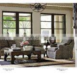 Modern American Country Style Living Set Sectional Skirted Fabric Sofa Ottoman thumbnail-2