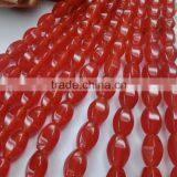 Natural Red Carnelian Beads Gemstones Red Agate Faceted Rice Beads 8*12mm thumbnail-3