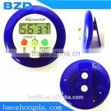 Hot Promotional Electronic Sports/Kitchen/Beauty Round Countdown & Countup OEM Timer with Clip &Magnet