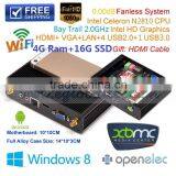 Cheapest Micro PC Fanless NUC With 4G Ram 16G SSD Intel Celeron Dual Core N2810 Living Room Computer Support XBMC OpenELEC 1080P