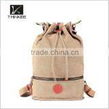 Bright Color Bucket Drawstring Backpack Canvas Drawstring Bags