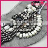 New Arrival Handmade Black Beaded Neckline for Garments thumbnail-4