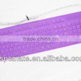 Purple Color Silica Keyboard for Computer With 109keys With Custom Logo