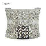 Fashion Hollow Out Heavy Cuff Bangles Cheap Stainless Steel Bracelet thumbnail-4