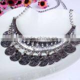 Coin Plate Necklace, Boho Necklace, Bohemian Statement Necklace,Vintage Turkish Coin Necklace,Tribal Coin Necklace thumbnail-4