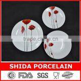 Red Rose 18pcs Round Dinner Set