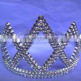 6.5cm High Metallic Silver Party Princess Plastic Tiaras and Crowns thumbnail-6