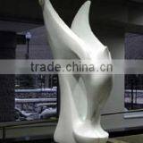 Modern Abstract Art Statue White Marble Stone Hand Carved Sculpture for Garden