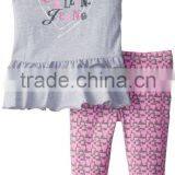 Wholesale China Kid Girl Wear Children's Clothing Vest And Pant Set thumbnail-1