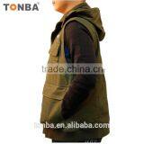 Customized Comfortable Camera Vest and SLR Hooded Vest for Outdoor Men With Army Green thumbnail-3