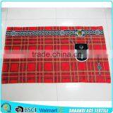 100% Cotton Velour Printing Scottish Plaid Pareo Beach Towel Customer Design Plaid Cotton Pareo thumbnail-1