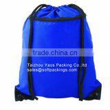 Wholesale Reusable Backpack Bag, Fabric Drawstring Bag With Custom Logo, Polyester Drawstring Bag With Front Zipper Pocket thumbnail-1
