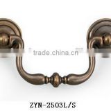 Vintage zinc alloy recessed cabinet handle with bronze colour