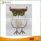 Wholesale Colorful Metal Owl Christmas Table Decorations With Ceramic Pinecone thumbnail-1