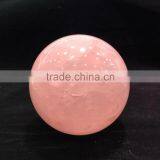 Natural Rose Crystal Ball For Ornaments Pink Crystal Stone Sphere